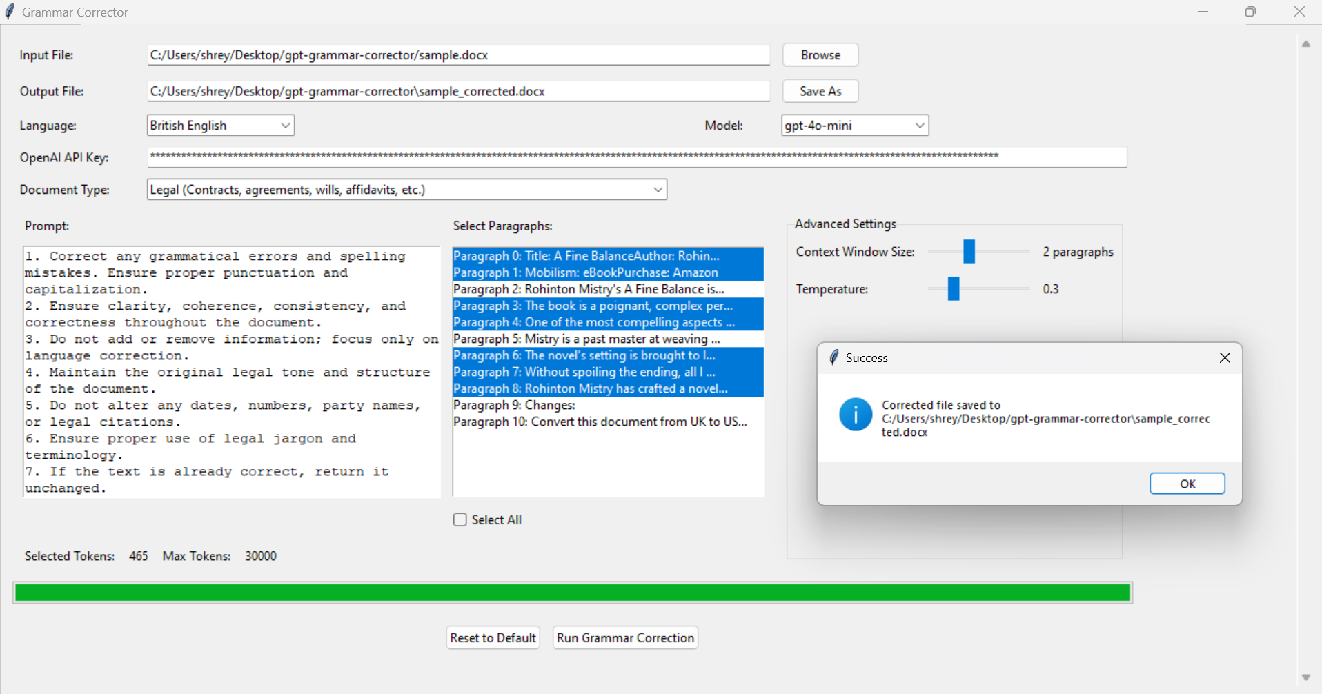 GPT Grammar Corrector